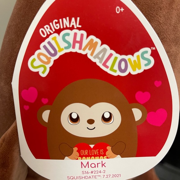 COPY - MARK 16” “OUR LOVE IS BANANAS” MONKEY SQUISHMALLOW HTF RARE VALENTINE - Picture 6 of 7